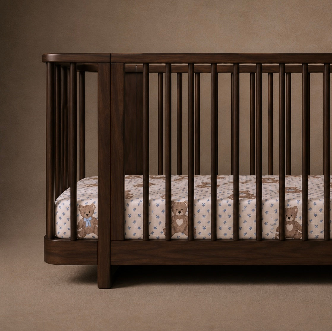 Teddy Bear Picnic // Fitted Cot sheet