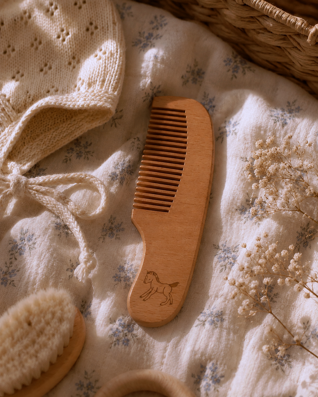 Wooden Baby Brush And Comb Set