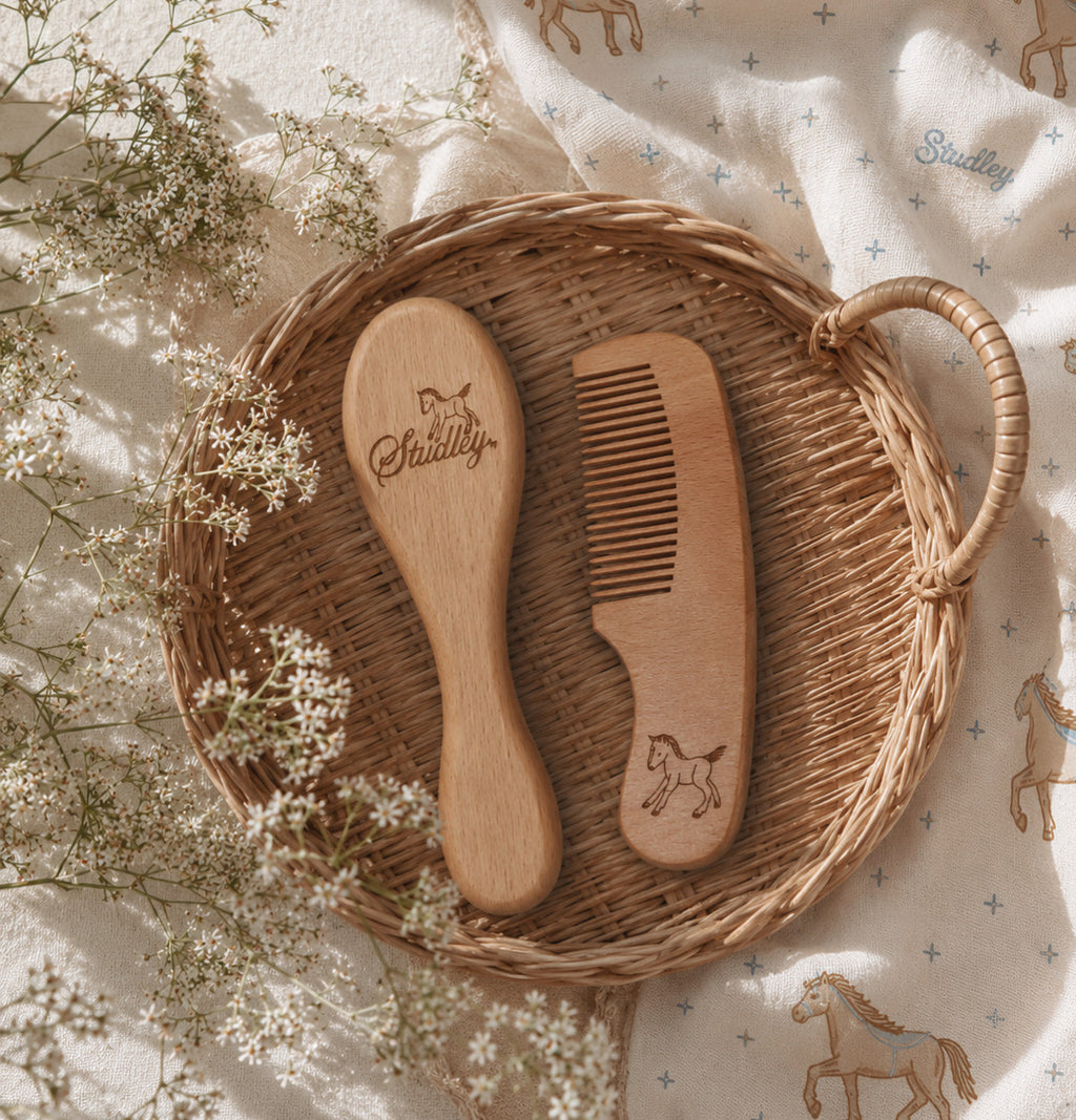 Wooden Baby Brush And Comb Set