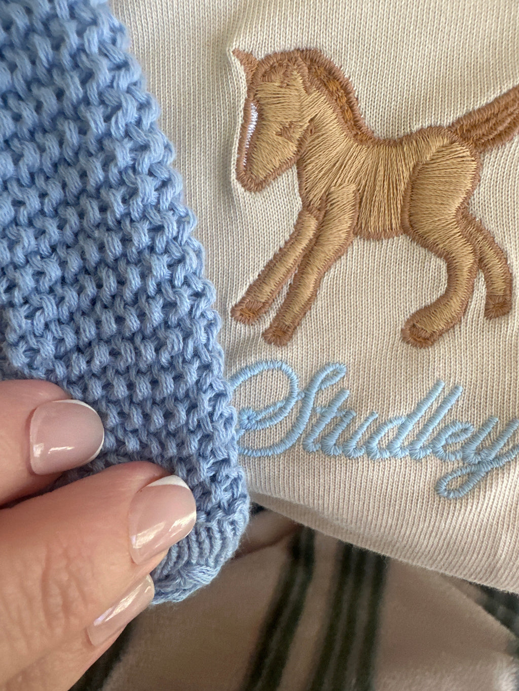 Knitted Blanket // Studley Blue