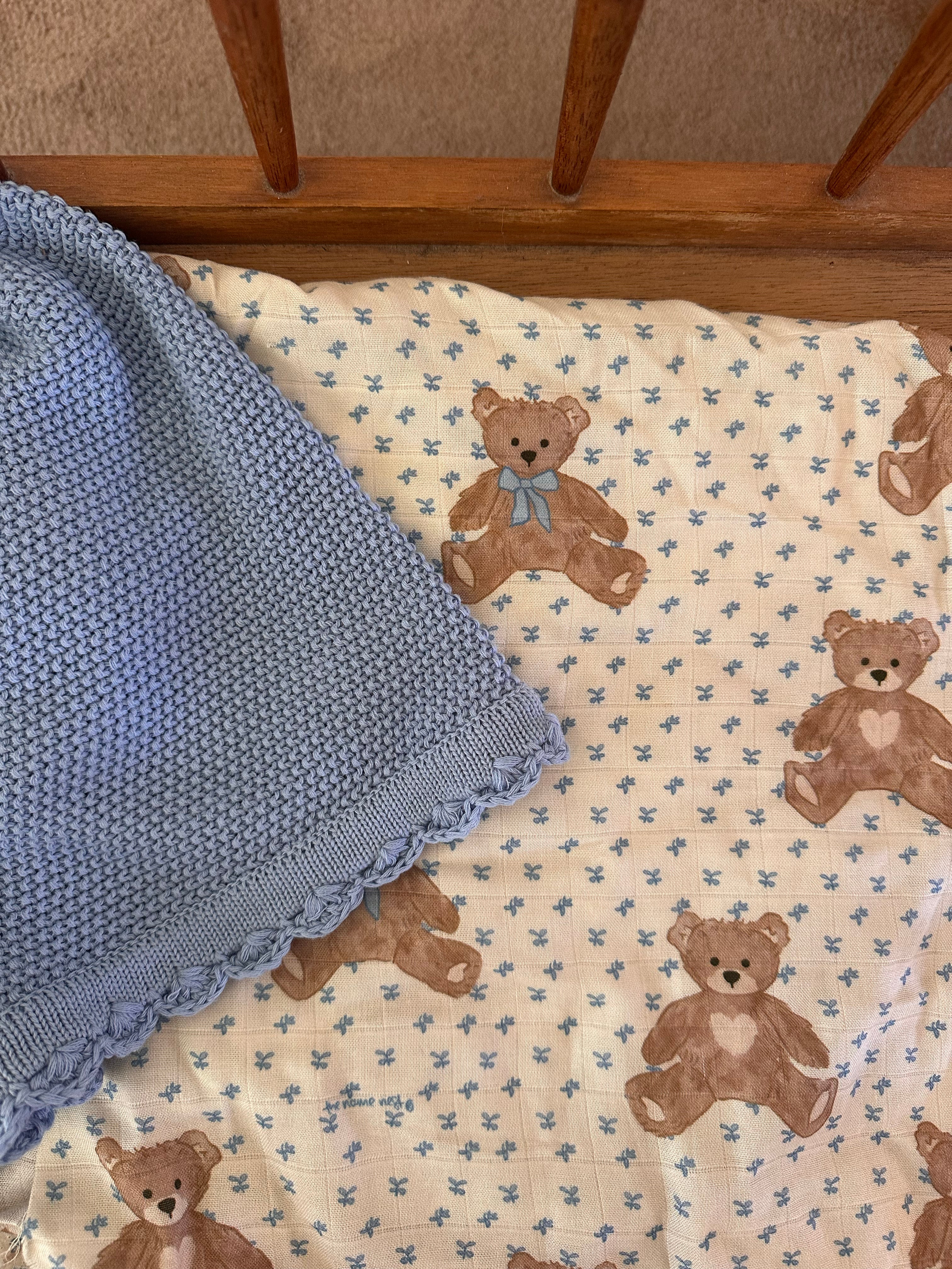 Teddy Bear Picnic // Fitted Cot sheet