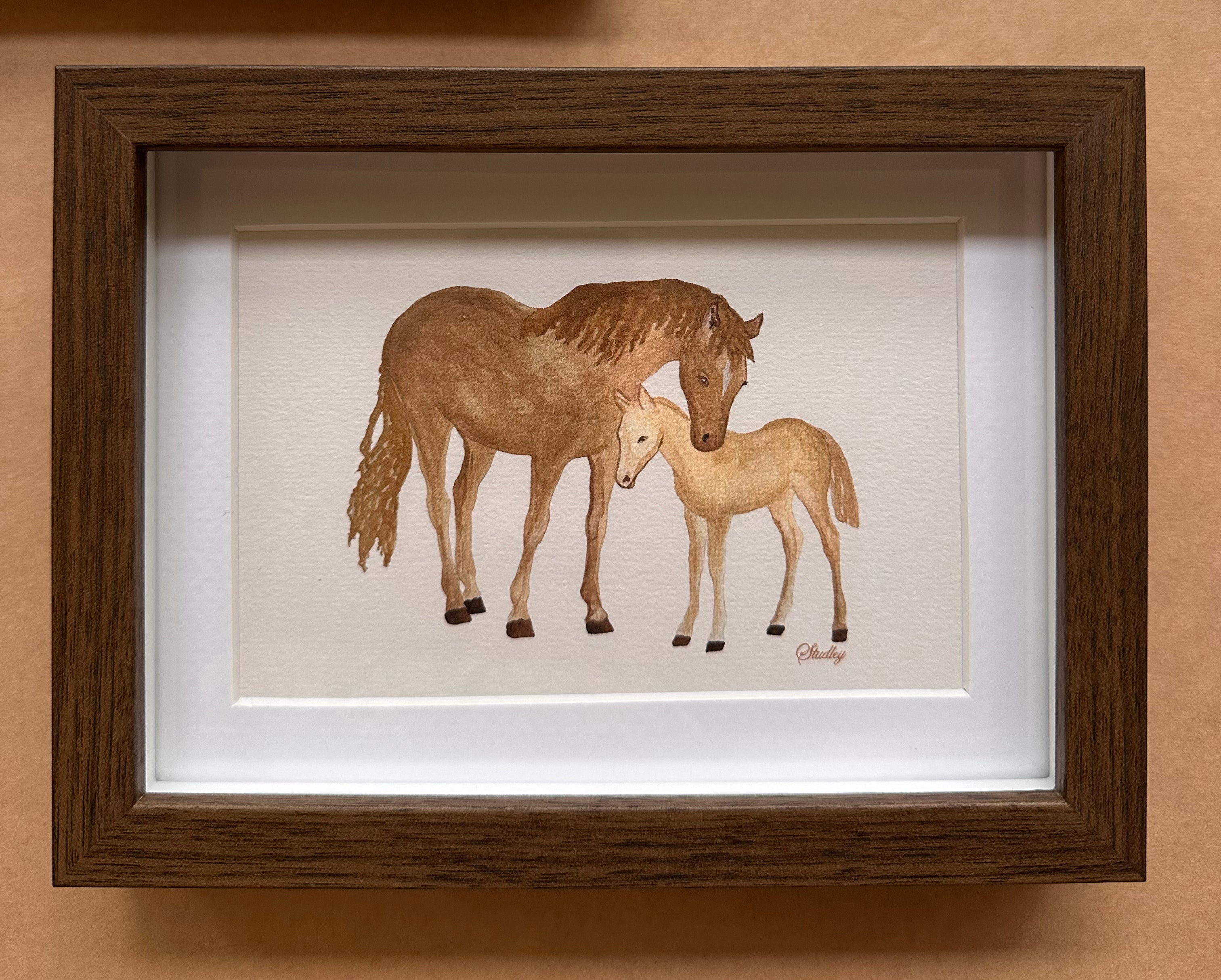 Mare & Colt // Mini Framed Artwork