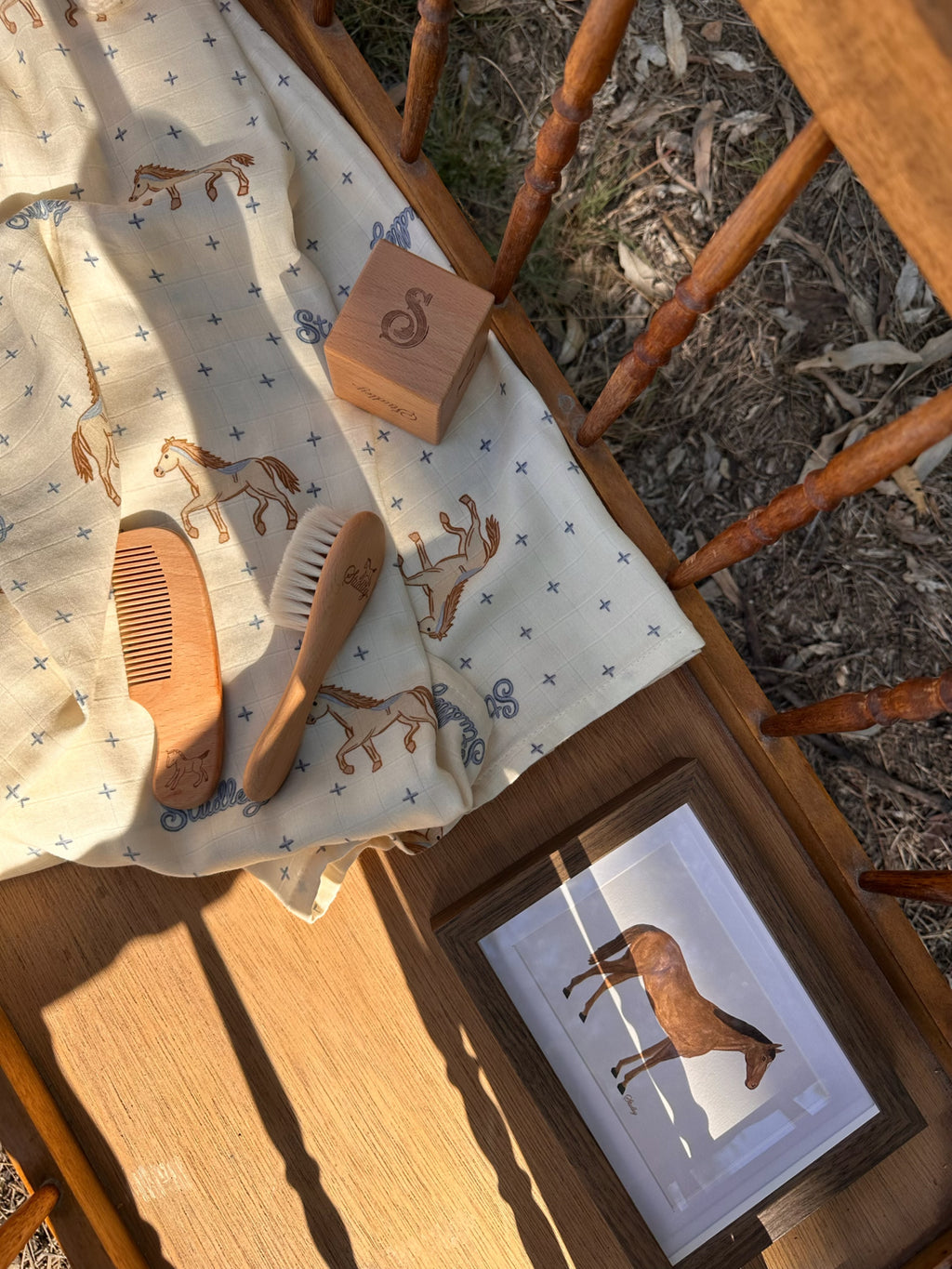 Wooden Baby Brush And Comb Set