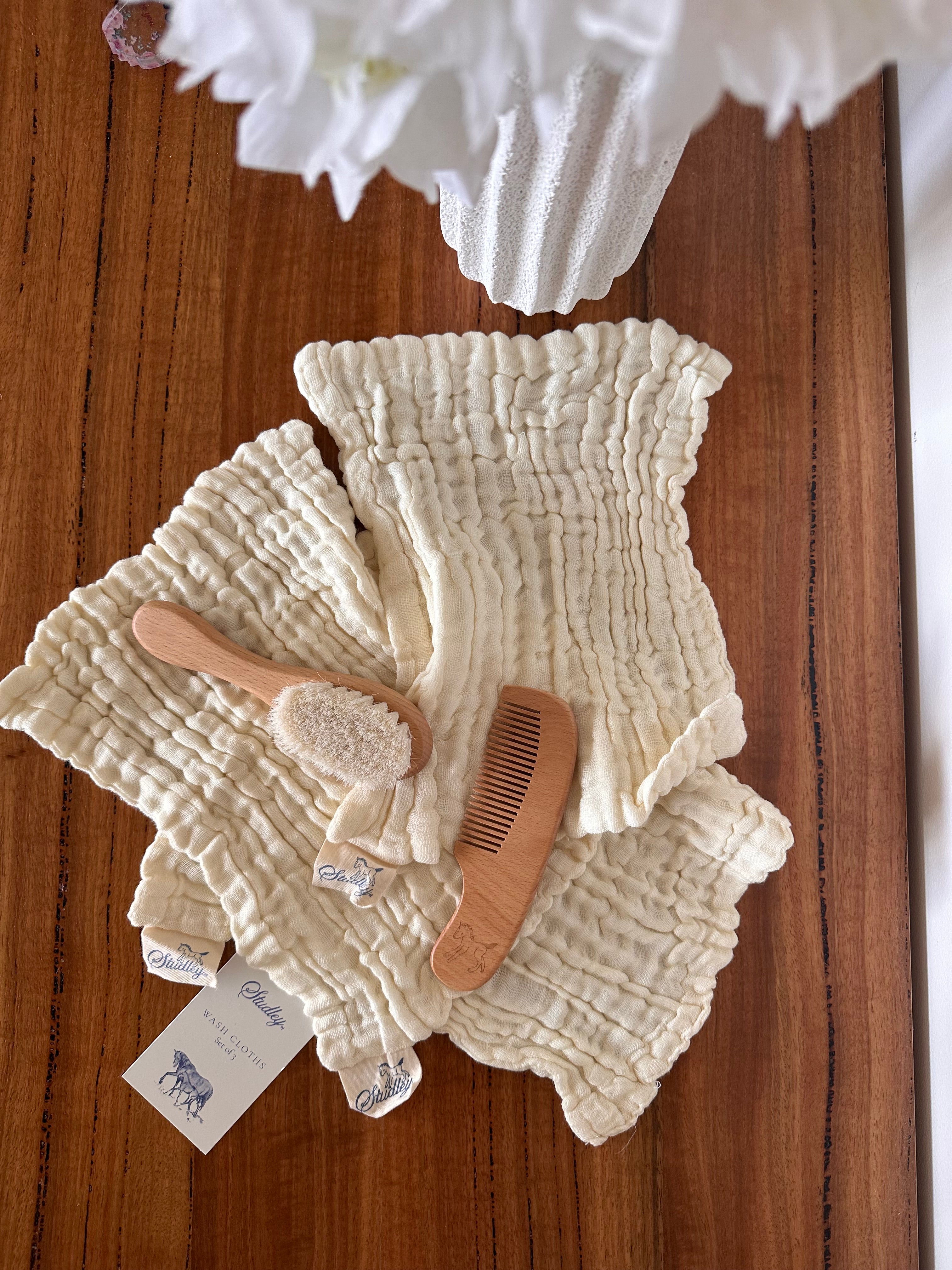 Cream Wash Cloths // Set of 3