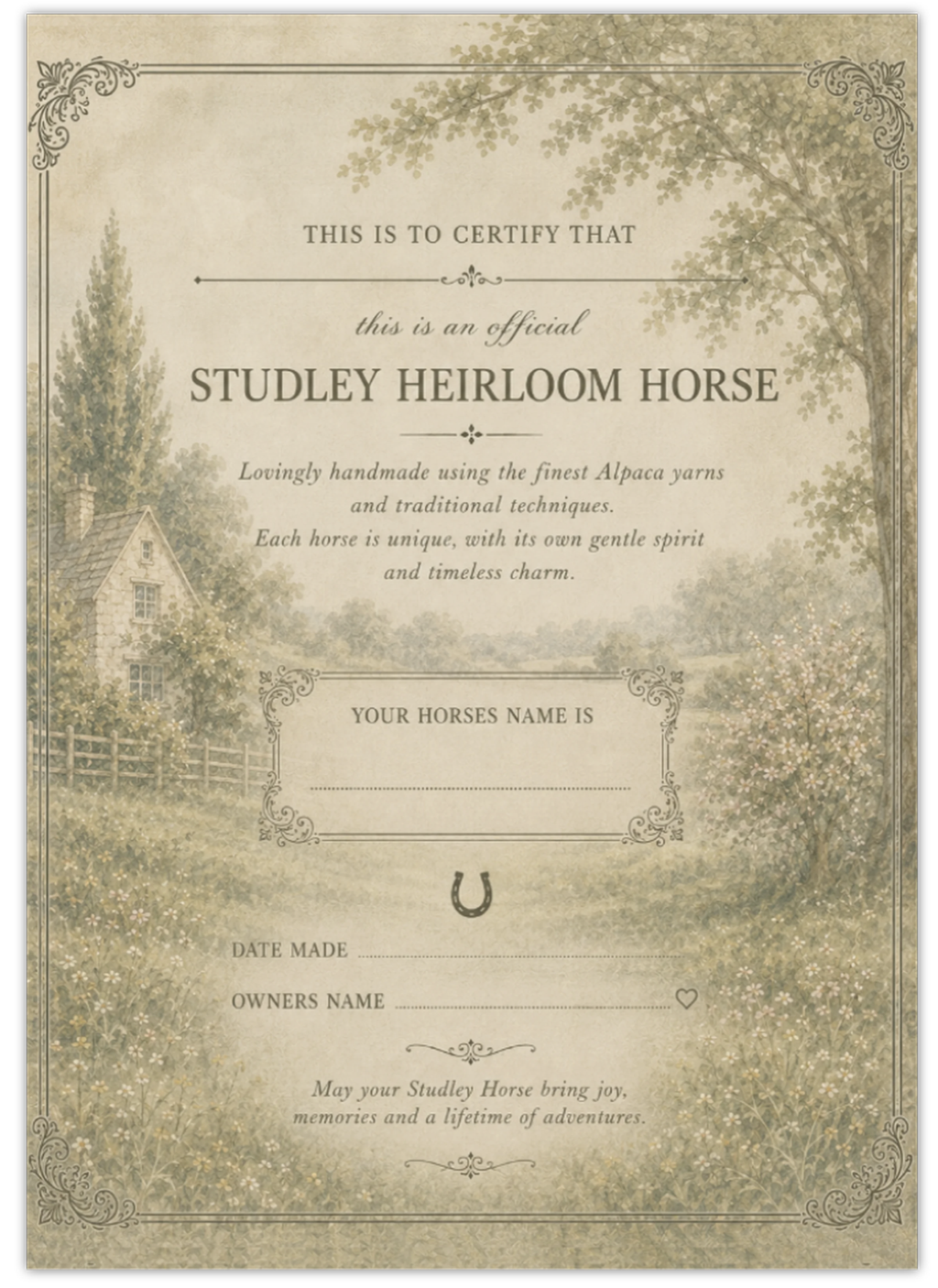 Studley Heirloom Horse // Brown